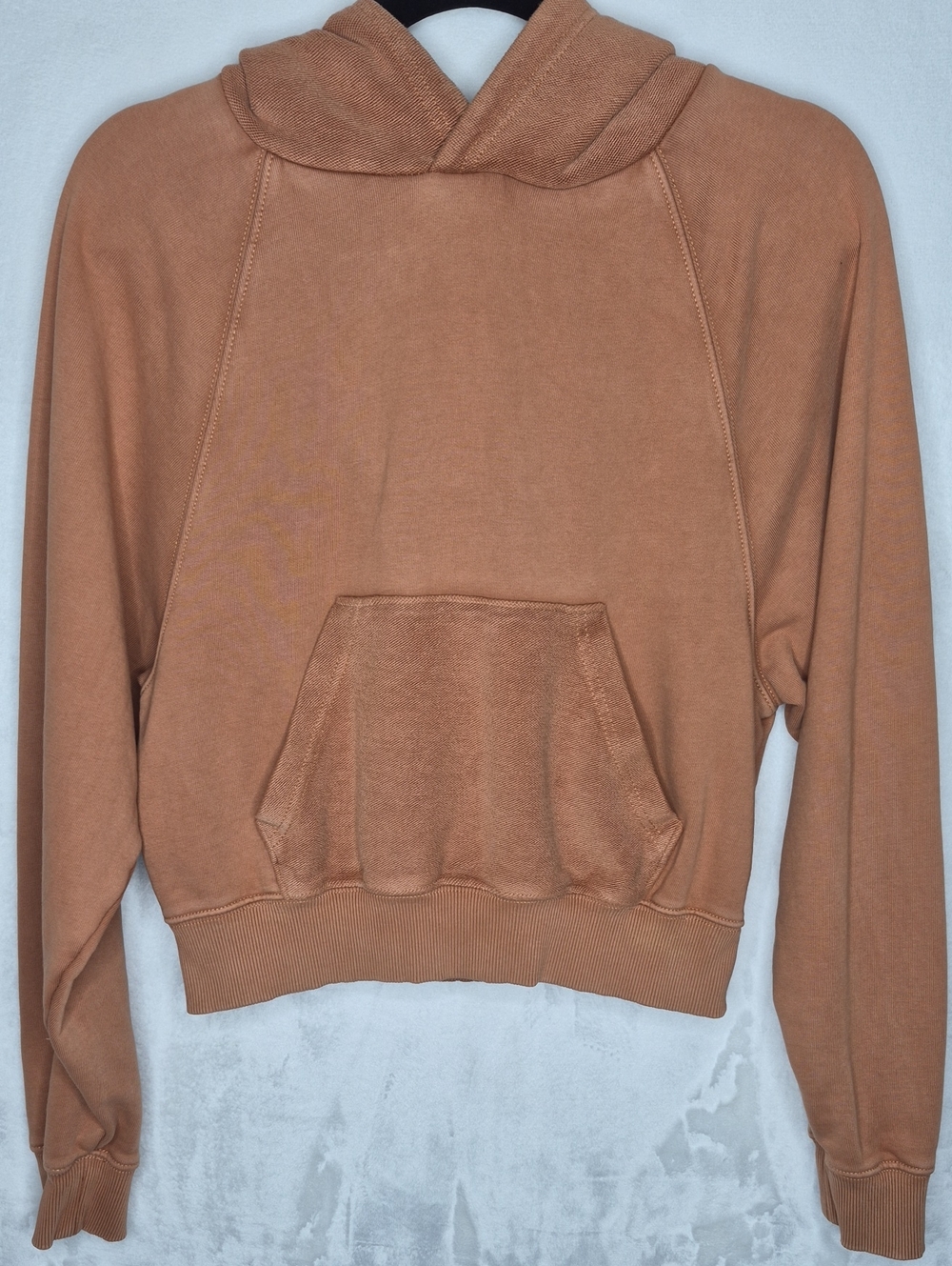Aerie Cropped Hooded Sweatshirt Rustic Terry Cloth Accent Size XS